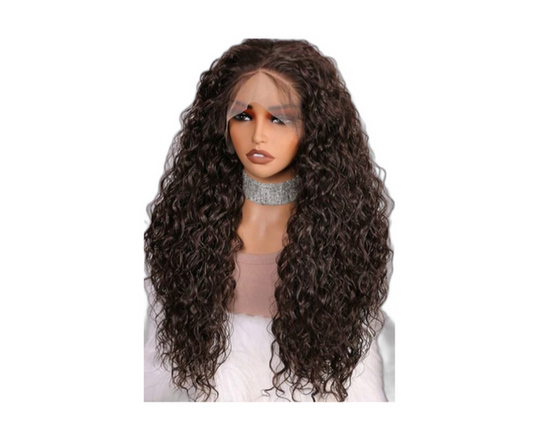 Chocolate Brown Soft Deep Lace Front Wig(human blend)