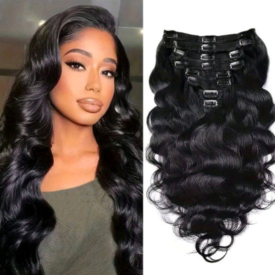 Black Body Wave Clip In Extensions