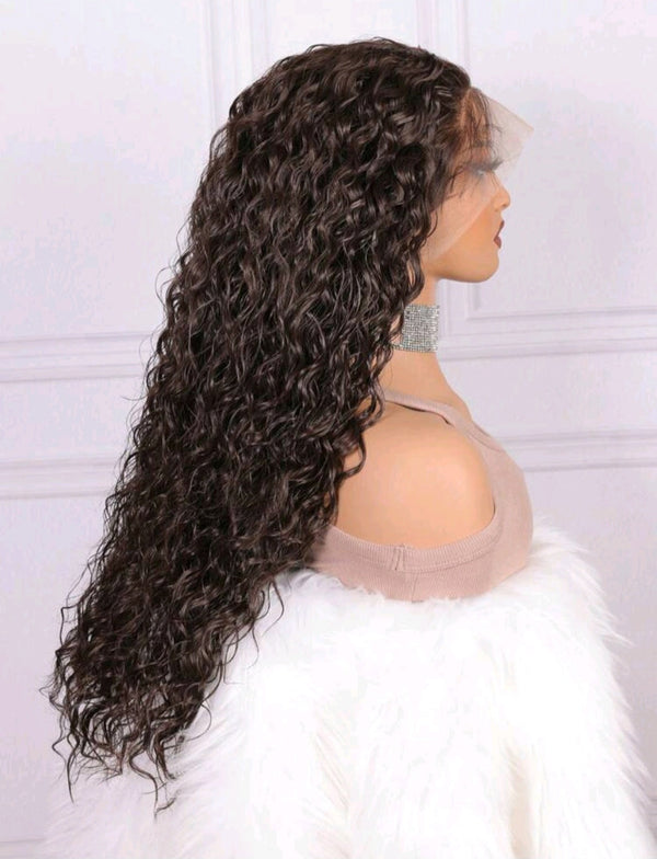 Chocolate Brown Soft Deep Lace Front Wig(human blend)